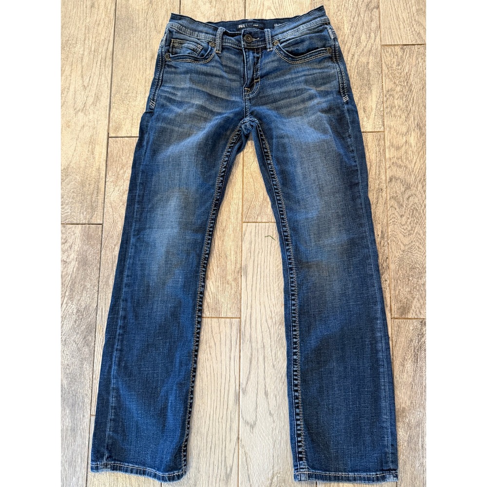 BKE Aiden Straight Leg Jeans 29x32 Stretch Denim 29 x 32 Buckle Western Y2K